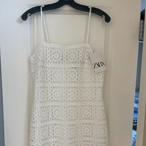 Zara lined crochet dress
